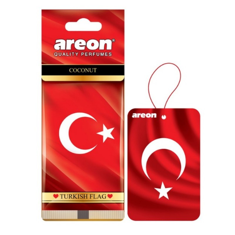 Areon Türk Bayraği Coconut Oto Araç Kokusu Areon Türk Bayraği Coconut Oto Araç Kokusu