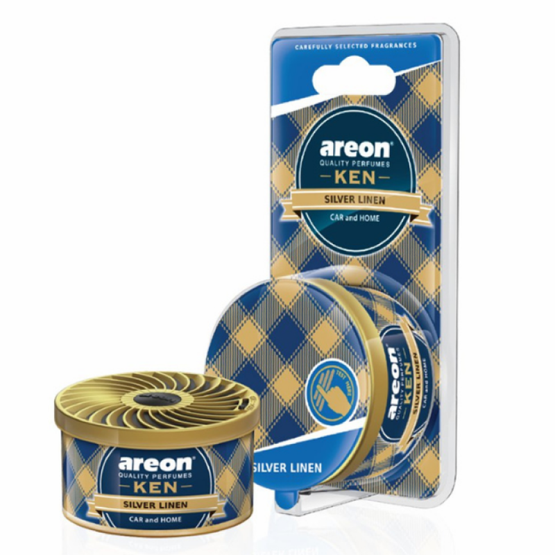 Areon Ken Blister Silver Linen Bardaklik Oto Araç Kokusu Areon Ken Blister Silver Linen Bardaklik Oto Araç Kokusu