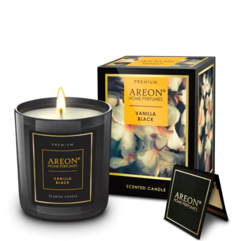 Areon Candles Premium Vanilla Black Lüks Kokulu Mum Areon Candles Premium Vanilla Black Lüks Kokulu Mum