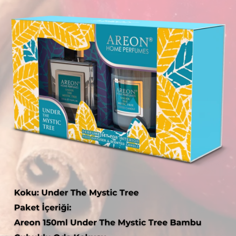 Areon Home Perf.150ML + Candle Under The Mystic Tree Set Areon Home Perf.150ML + Candle Under The Mystic Tree Set