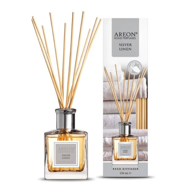 AREON CLASSIC SILVER LINEN 150 ML BAMBU ÇUBUKLU ODA KOKUSU resmi