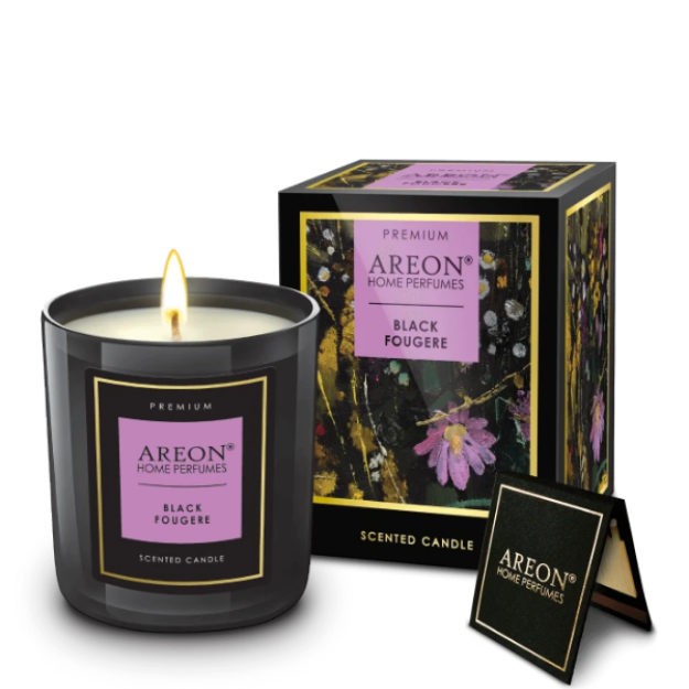 AREON CANDLES PREMIUM BLACK FOUREGE LÜKS KOKULU MUM resmi