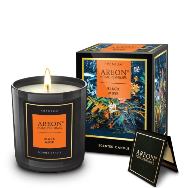 AREON CANDLES PREMIUM BLACK MUSK LÜKS KOKULU MUM resmi