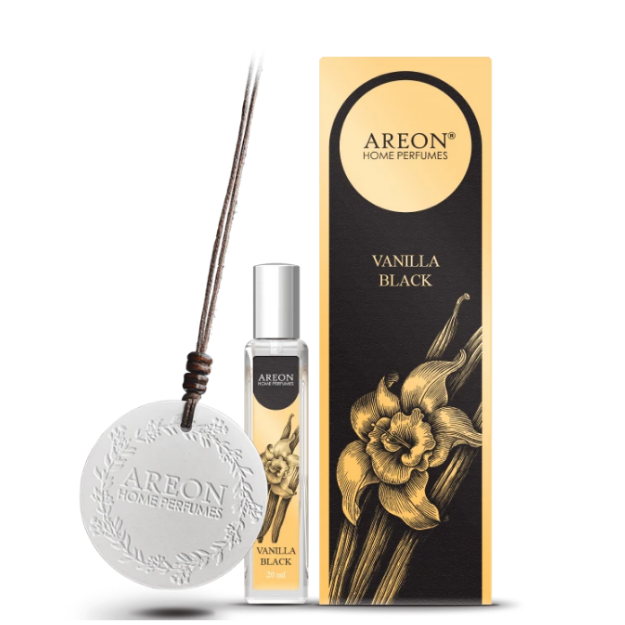 AREON CERAMIC DISC 20 ML VANILLA BLACK DOLAP VE ÇEKMECE KOKUSU resmi