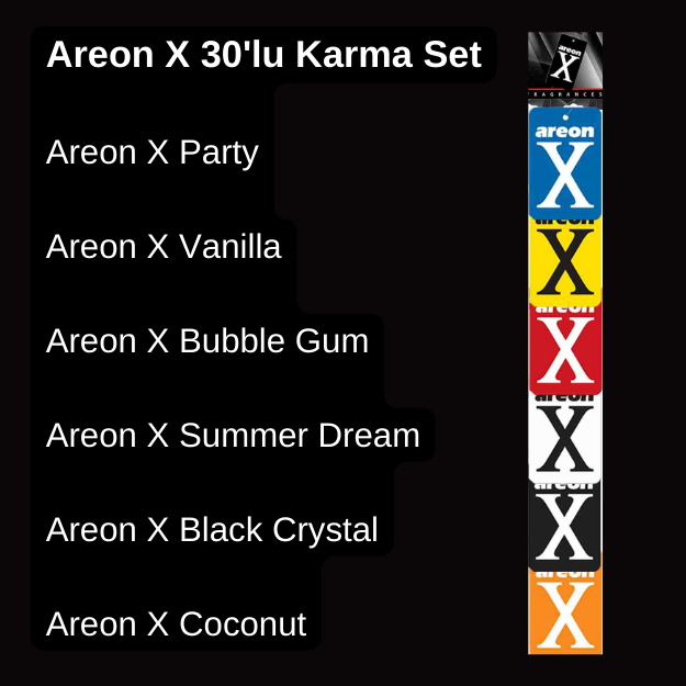 AREON X DISPLAY 30'LU KARMA SET resmi