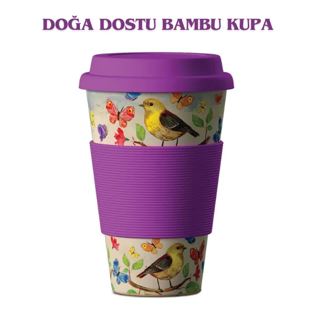 BALEV DOĞA DOSTU BİRDS BAMBU KUPA 400 ML resmi