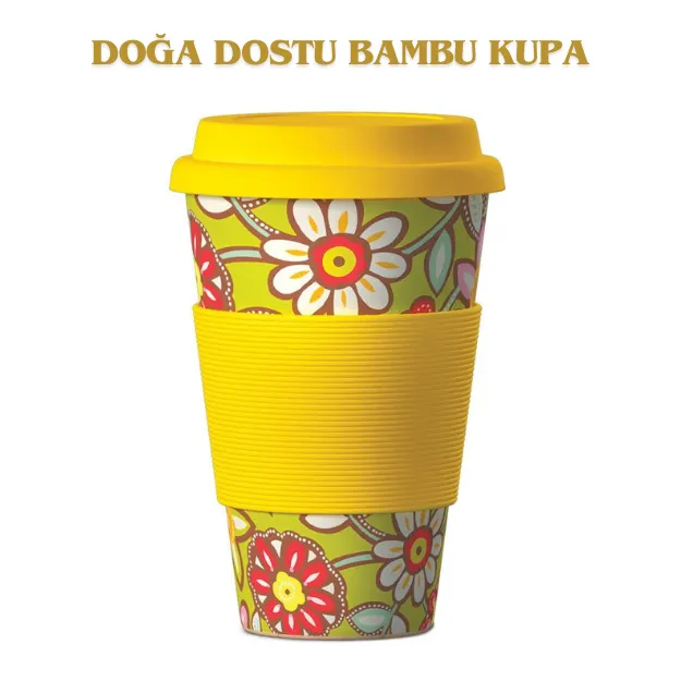 BALEV DOĞA DOSTU MARGARITAS (DAISY YELLOW) BAMBU KUPA 400 ML resmi